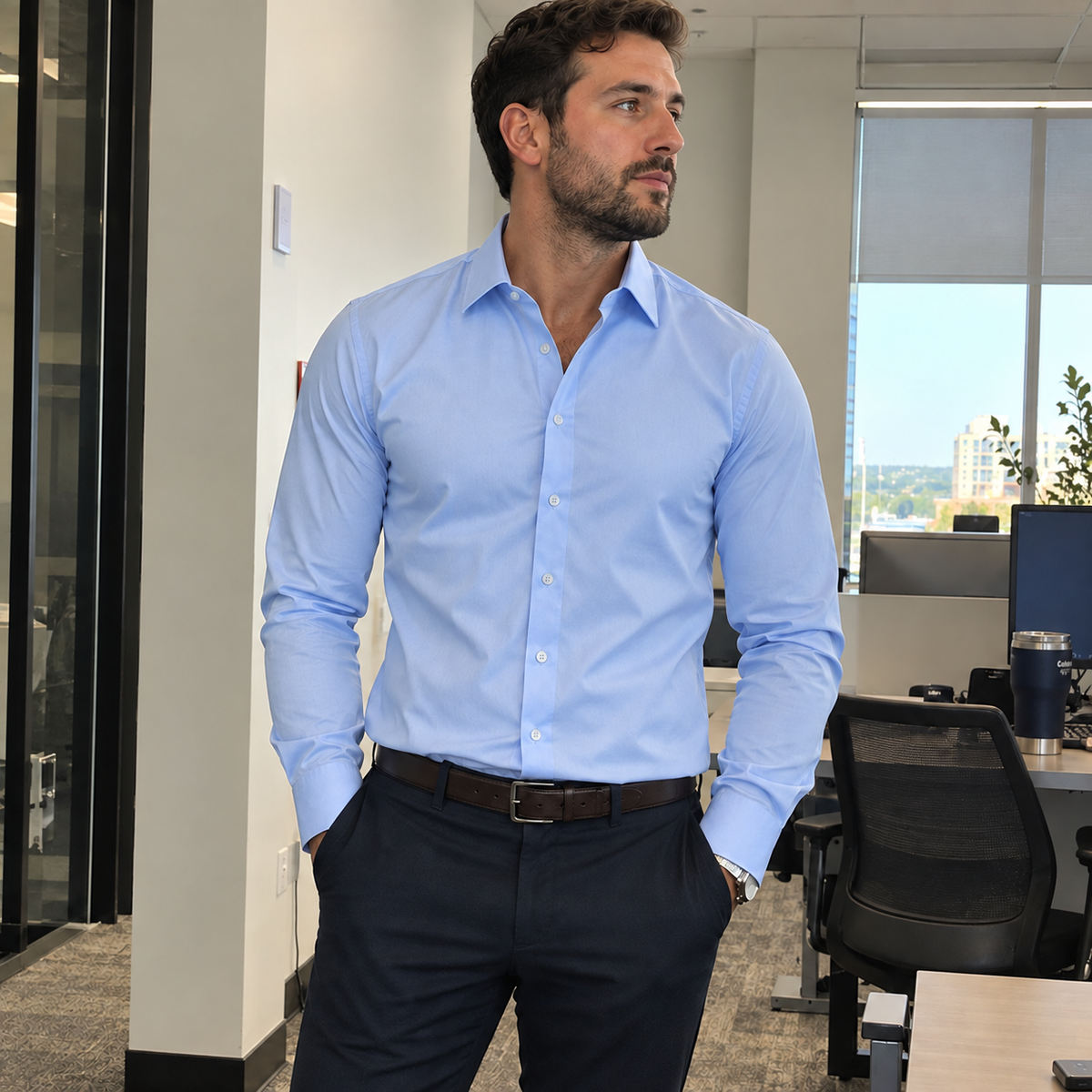 Bleamme Office Flex Dress Shirt