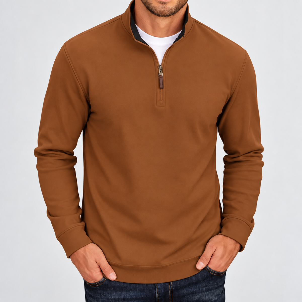 Bleamme Fleece Quarter Zip Sweater