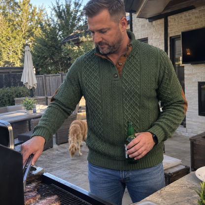 Bleamme Knit Henley Sweater