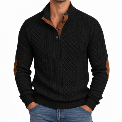Bleamme Knit Henley Sweater