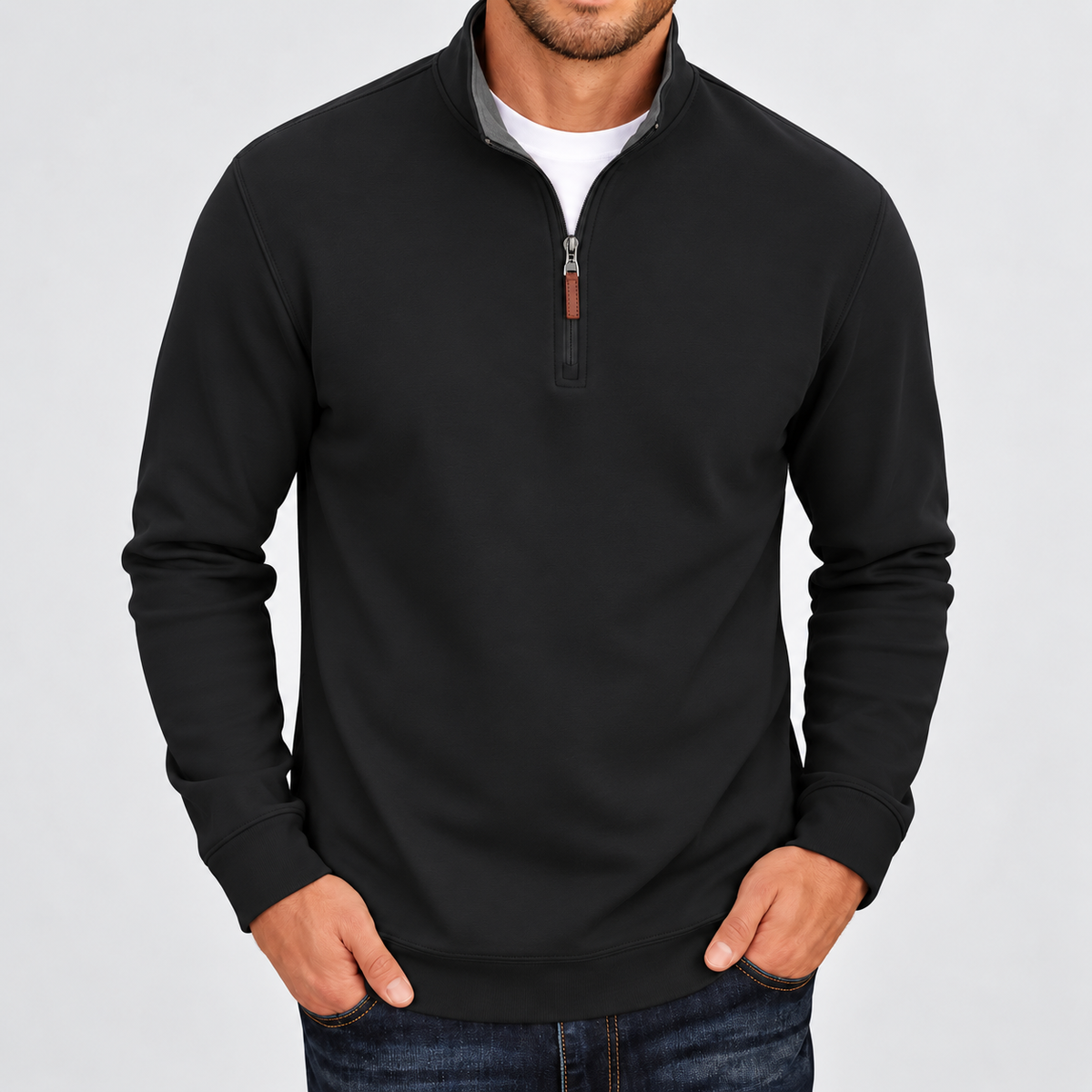 Bleamme Fleece Quarter Zip Sweater