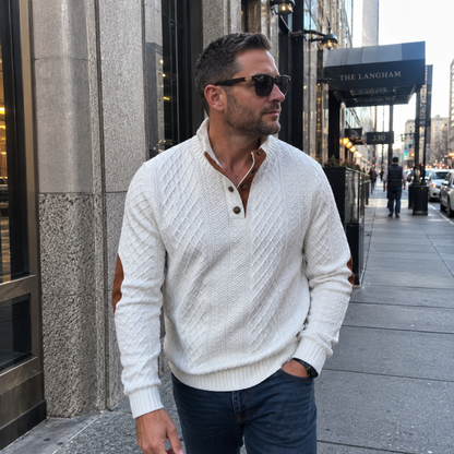 Bleamme Knit Henley Sweater