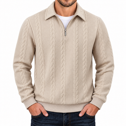 Bleamme Textured Quarter Zip