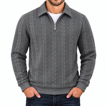 Bleamme Textured Quarter Zip