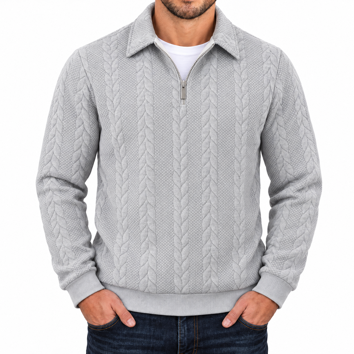 Bleamme Textured Quarter Zip
