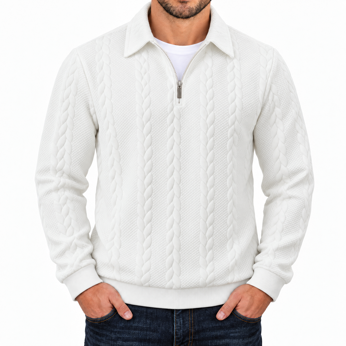 Bleamme Textured Quarter Zip