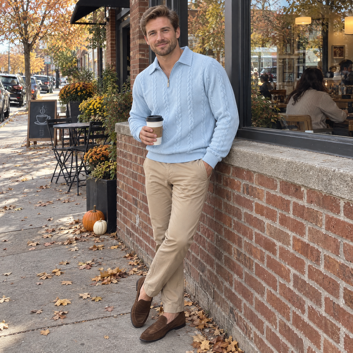 Bleamme Textured Quarter Zip