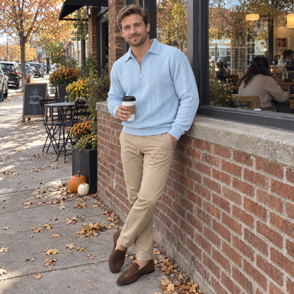 Bleamme Textured Quarter Zip