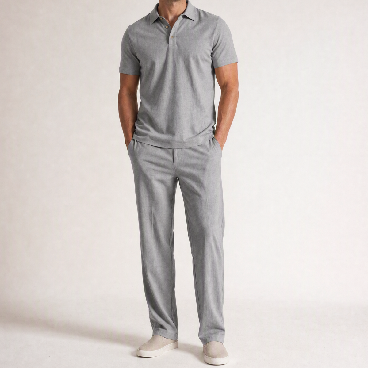 Bleamme Men Linen Two Piece Set