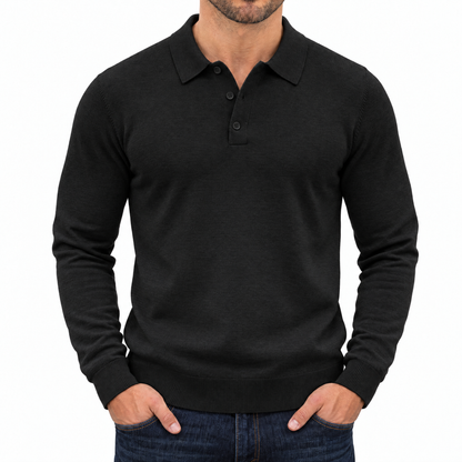 Bleamme Long Sleeve Knit Polo