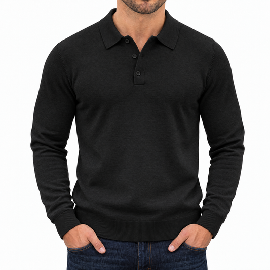 Bleamme Long Sleeve Knit Polo