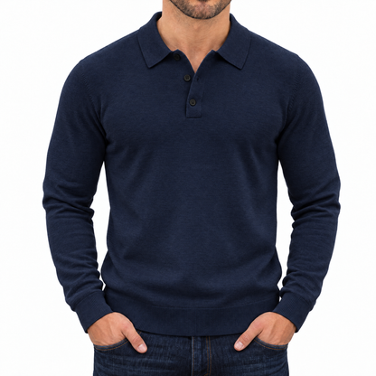 Bleamme Long Sleeve Knit Polo