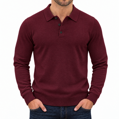 Bleamme Long Sleeve Knit Polo